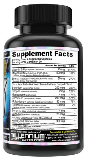 MST ZMK (Zinc & Magnesium as Krebs Chelates (as Citrate, Fumarate, Malate, Succinate, Alpha-Keto-Glutarate. With Mineral Support Blend & Trace Minerals. Support ATP, Sleep, Muscle Recovery, 120 V Caps MSTBuy Supplements Australia