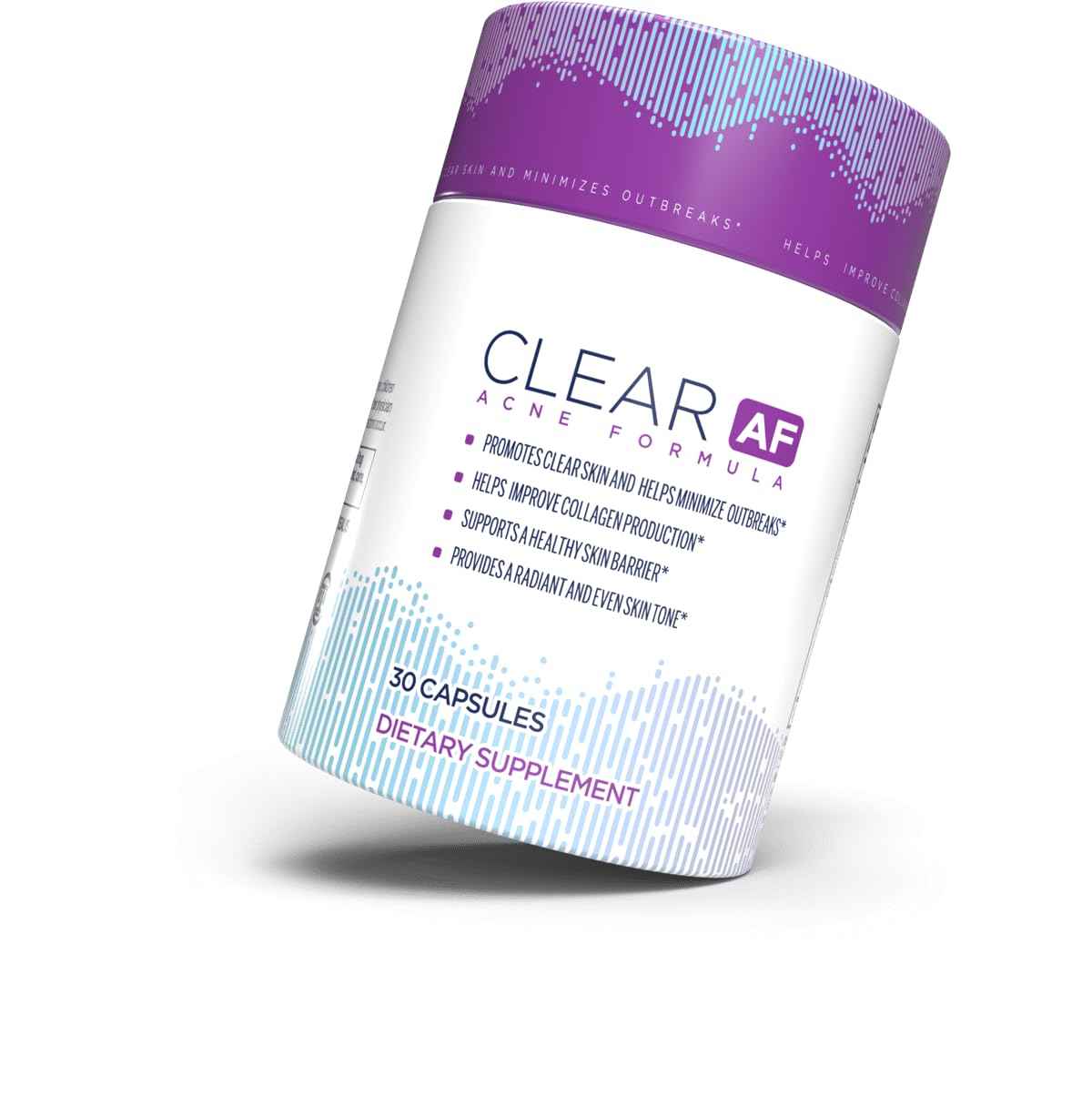 Clear AF Clear Skin Supplement - Skin Barrier Hydration & Clear Complexion Support with Vegan Ceramides, Zinc, Vitamin D3, B6, Riboflavin & Thiamine - Vegan Capsules - 30-Day Supply