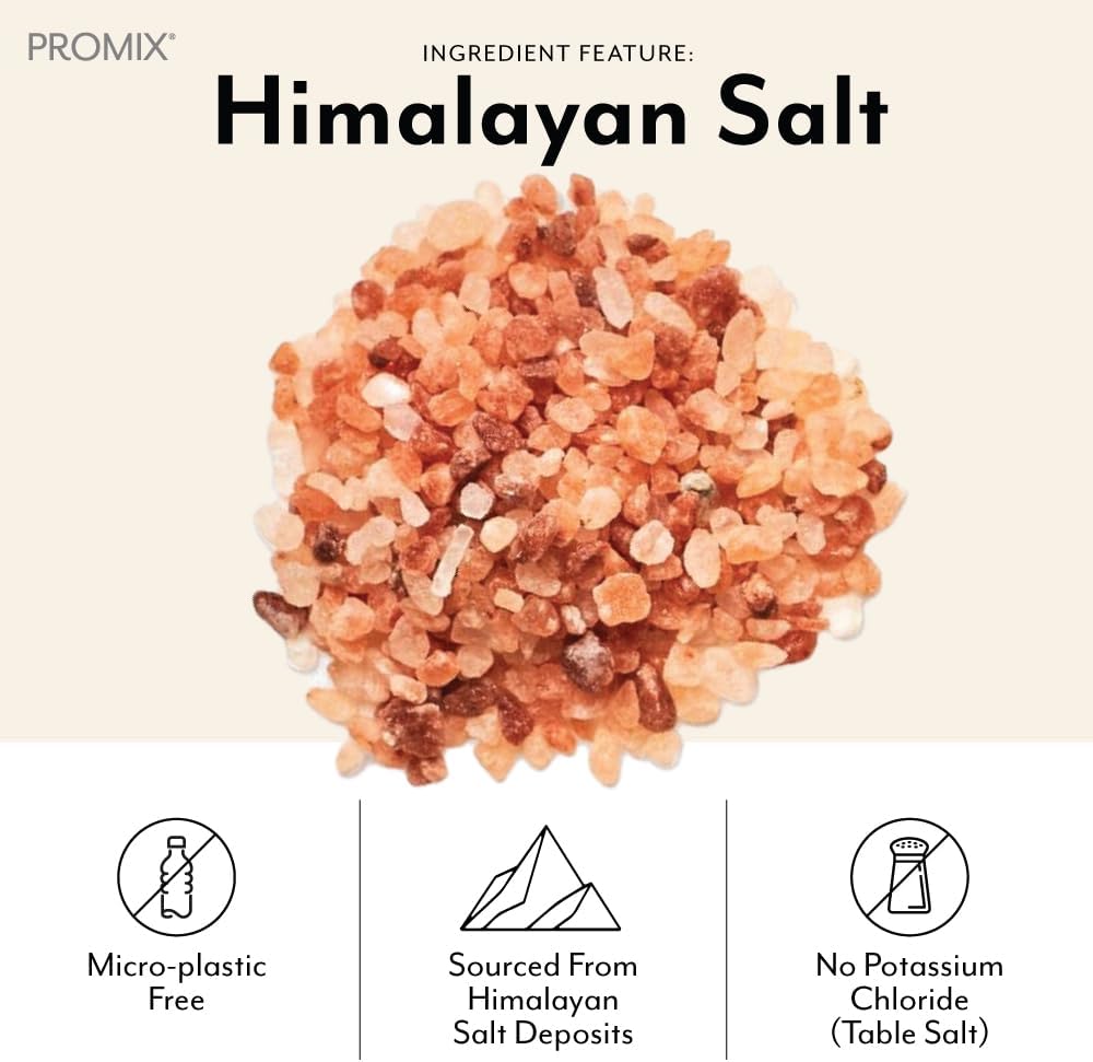 ProMix Nutrition Electrolytes Powder Hydration Packets - Himalayan Pink Salt, Magnesium, Potassium, Vitamin C - Sugar Free - 30 Count