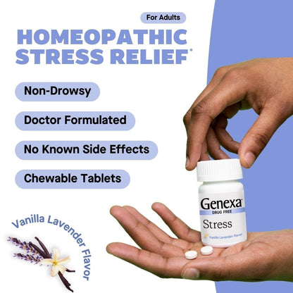 Genexa Stress, Anxiety & Stress Relief Made Clean, 60 Chewable Tablets