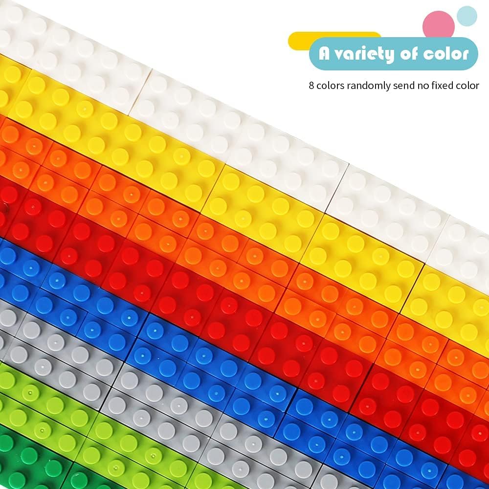 300 PCS Building Bricks Compatible with Lego Classic - 300 Pieces Basic Bulk Building Blocks in Random Color - Mixed Shape (300PCS)
