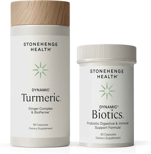 Stonehenge Health Dynamic Turmeric, Dynamic Biotics Probiotic: Joints and Digestion Support Bundle