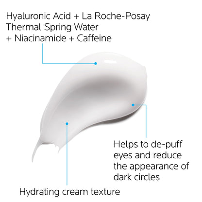 La Roche-Posay Hydraphase Intense Eyes (15ml / 0.5 Fl Oz) – Plumping Hyaluronic Acid Eye Cream for Puffiness & Under-Eye Bags