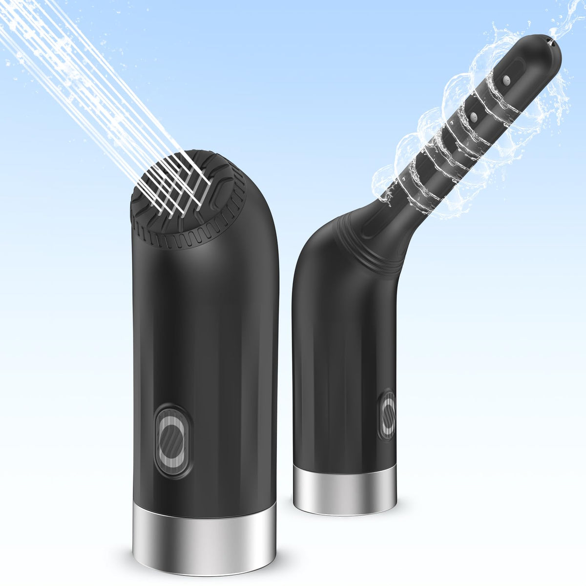 Enema Douches for Men Women, Automatic Anal Douche Cleaner with 3 Speeds, Silicone Enema Nozzles