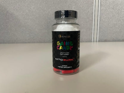 ALPHA LION Gains Candy, Supplement Pills that Support Weight Loss, Appetite Suppressant, Keto-Diet Friendly, Decrease Body Fat, Upgrade Energy & Workout Performance, 60 Capsules (MitoBurn)