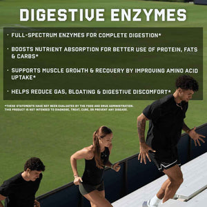Jocko Fuel Digestive Enzymes - Full Spectrum Support, Nutrient Absorption, Gut Health Support, Digestion Aid - 60 Capsules
