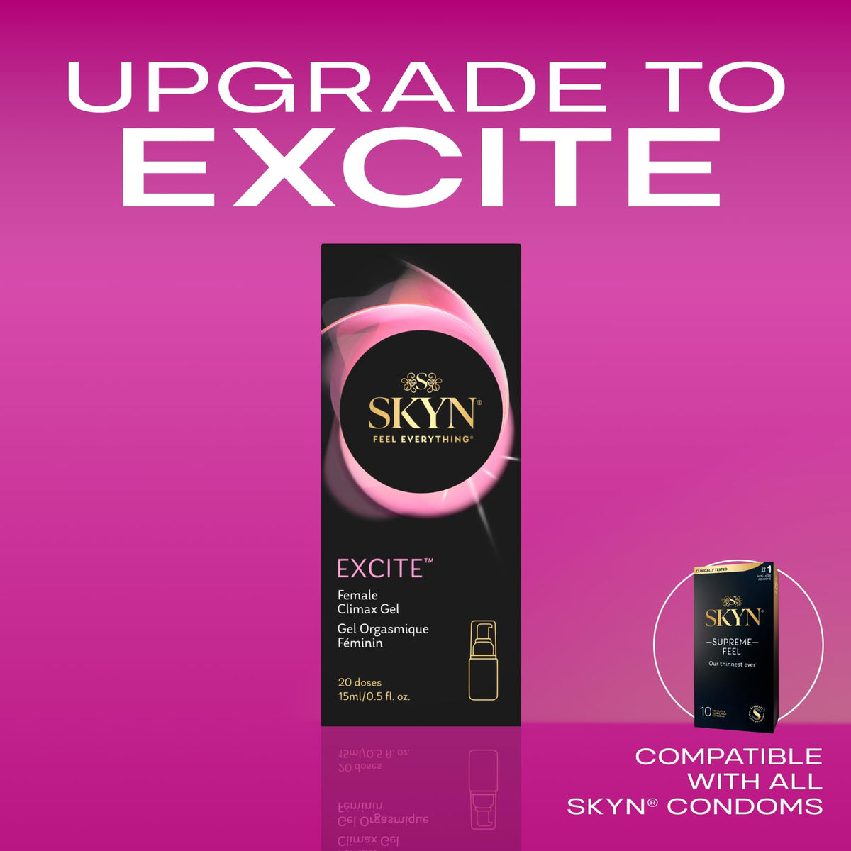 SKYN EXCITE Female Sexual Stimulating Gel, 0.5 Ounce
