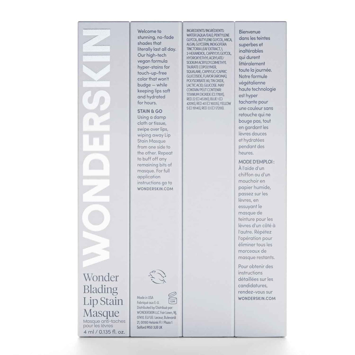 Wonderskin Wonder Blading All Day Lip Stain Peel Off Masque and Reveal Kit - Long Lasting, Waterproof Nude Lip Tint, Transfer Proof Natural Makeup Stain Kit (Bella)