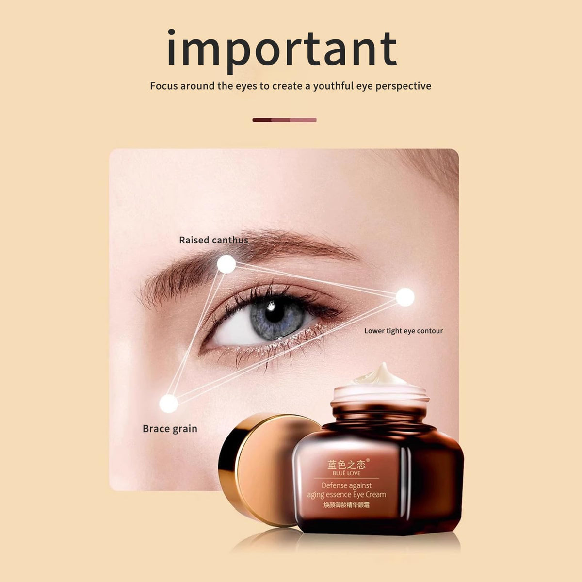 BLUE LOVE 2PCS Anti-Aging Eye Cream - Dark Circles & Puffiness Duo