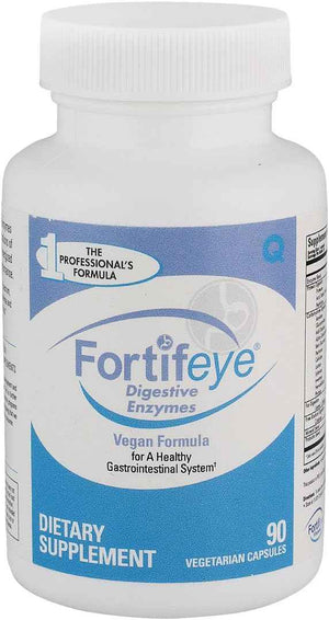 Fortifeye Digestive Enzymes with Probiotics for Digestive Health 90 Capsules 30 Day Supply - Full Spectrum Plant-Based Vegan Supplement, Supports Digestion, Immune System and Nutrient Absorption