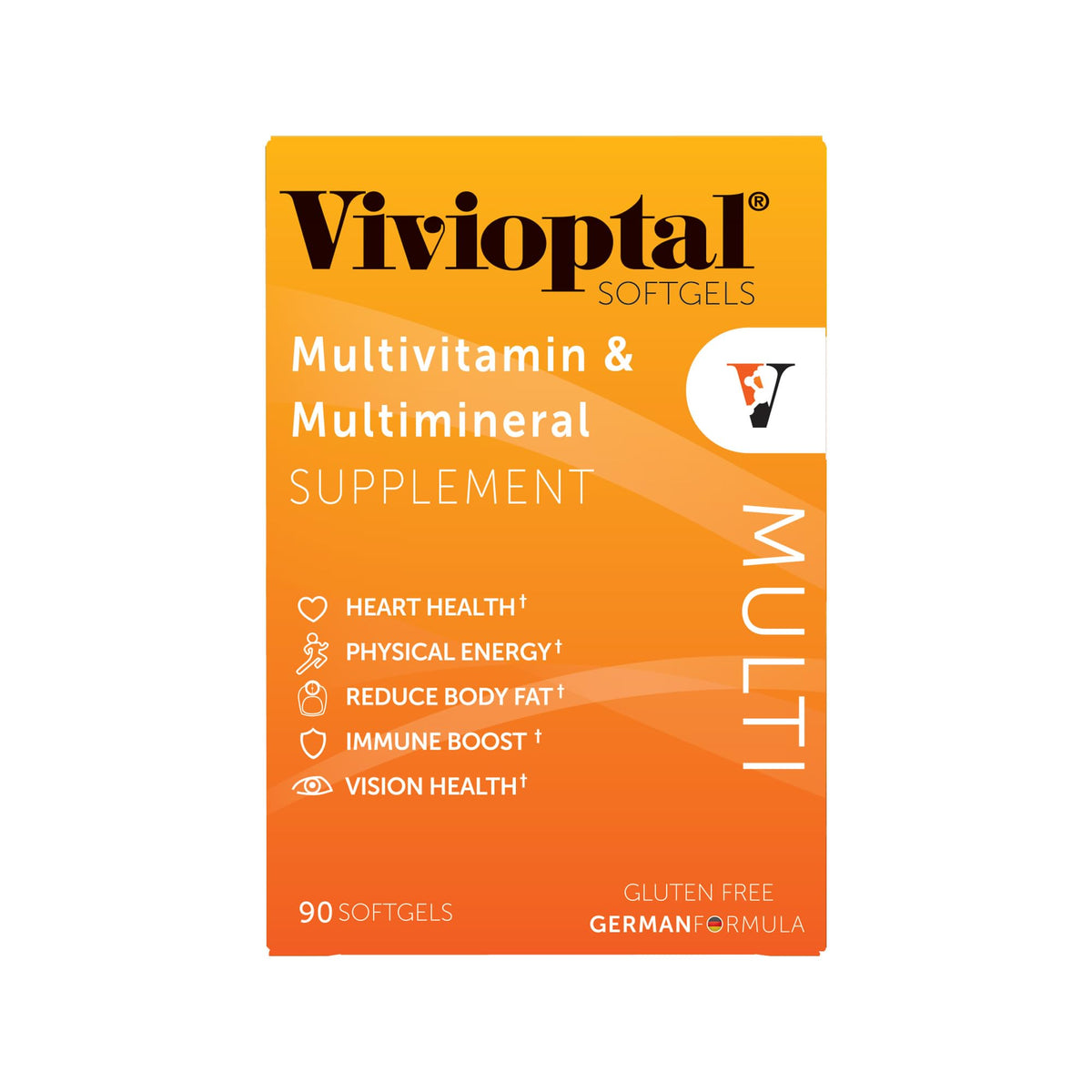 Vivioptal Multi, 90 Softgels, Multivitamin & Multimineral, Gluten Free, German Formula