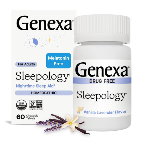 Genexa Sleepology, Melatonin Free Sleep Aid Made Clean, 60 Chewable Tablets
