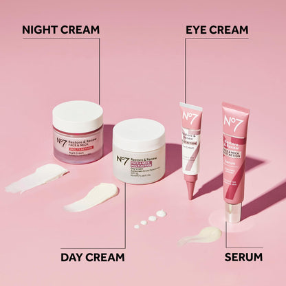 No7 Restore & Renew Multi Action Eye Cream (15ml) – Advanced Anti-Aging & Skin Renewing Treatment for Wrinkles, Dark Circles & Puffiness