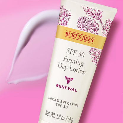 Burt's Bees Renewal SPF 30 Firming Day Face Lotion (1.8 oz) - Natural Retinol Alternative (Bakuchiol) Sunscreen