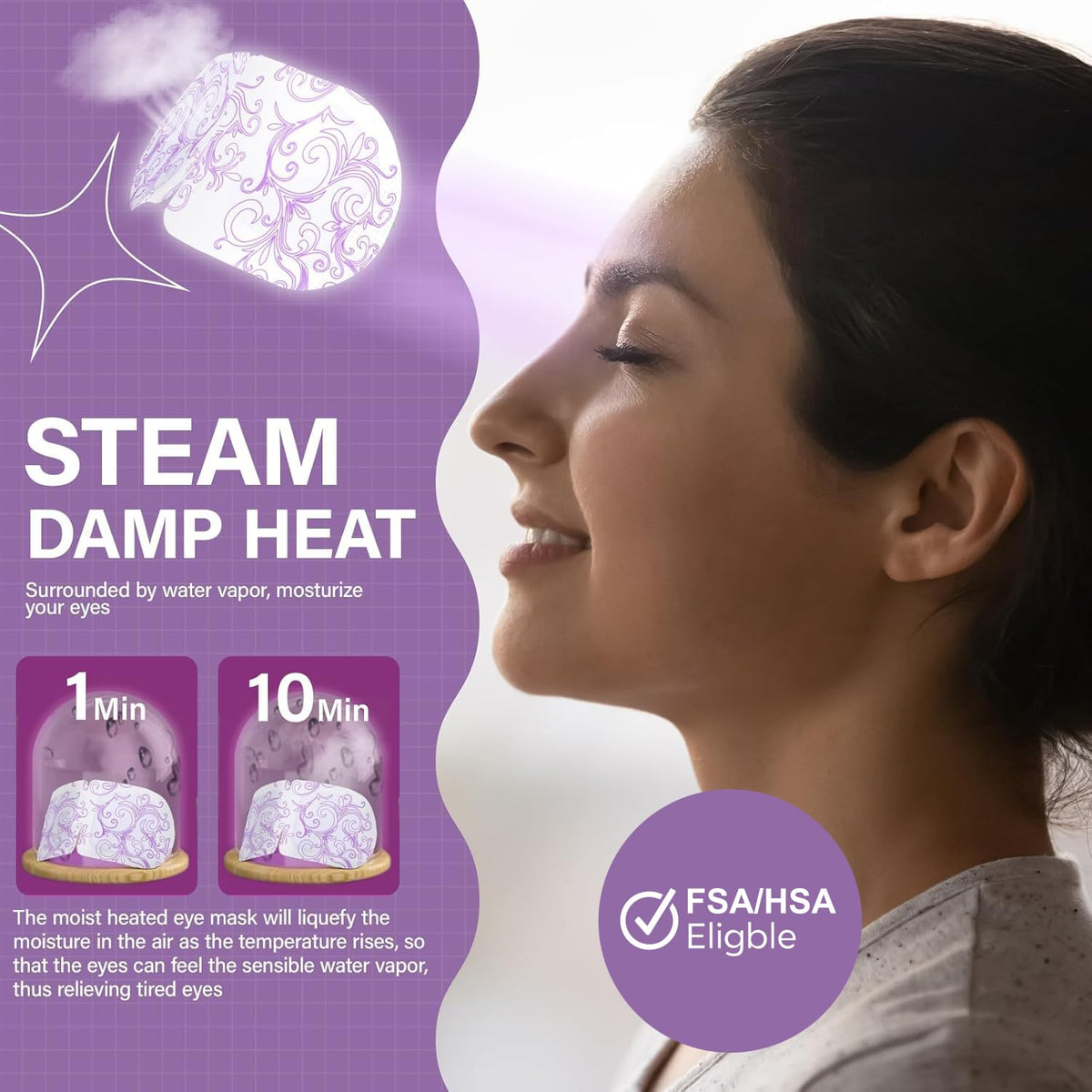 16 Packs Disposable Steam Eye Masks - Self-Heated Warm Compress for Dry Eyes