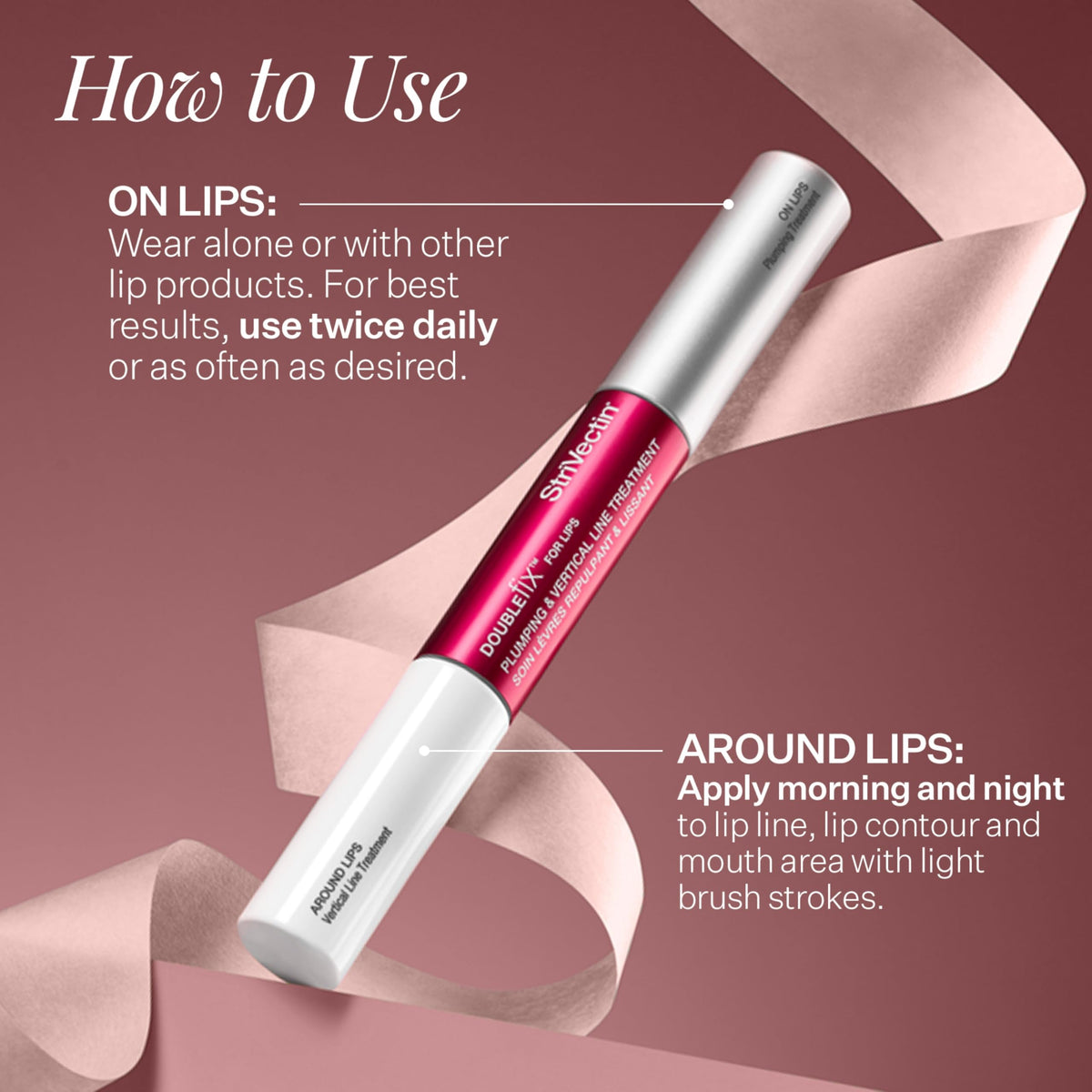 StriVectin DoubleFix for Lips 2-in-1 Lip Plumping Treatment & Vertical Line Smoothing Lip Care