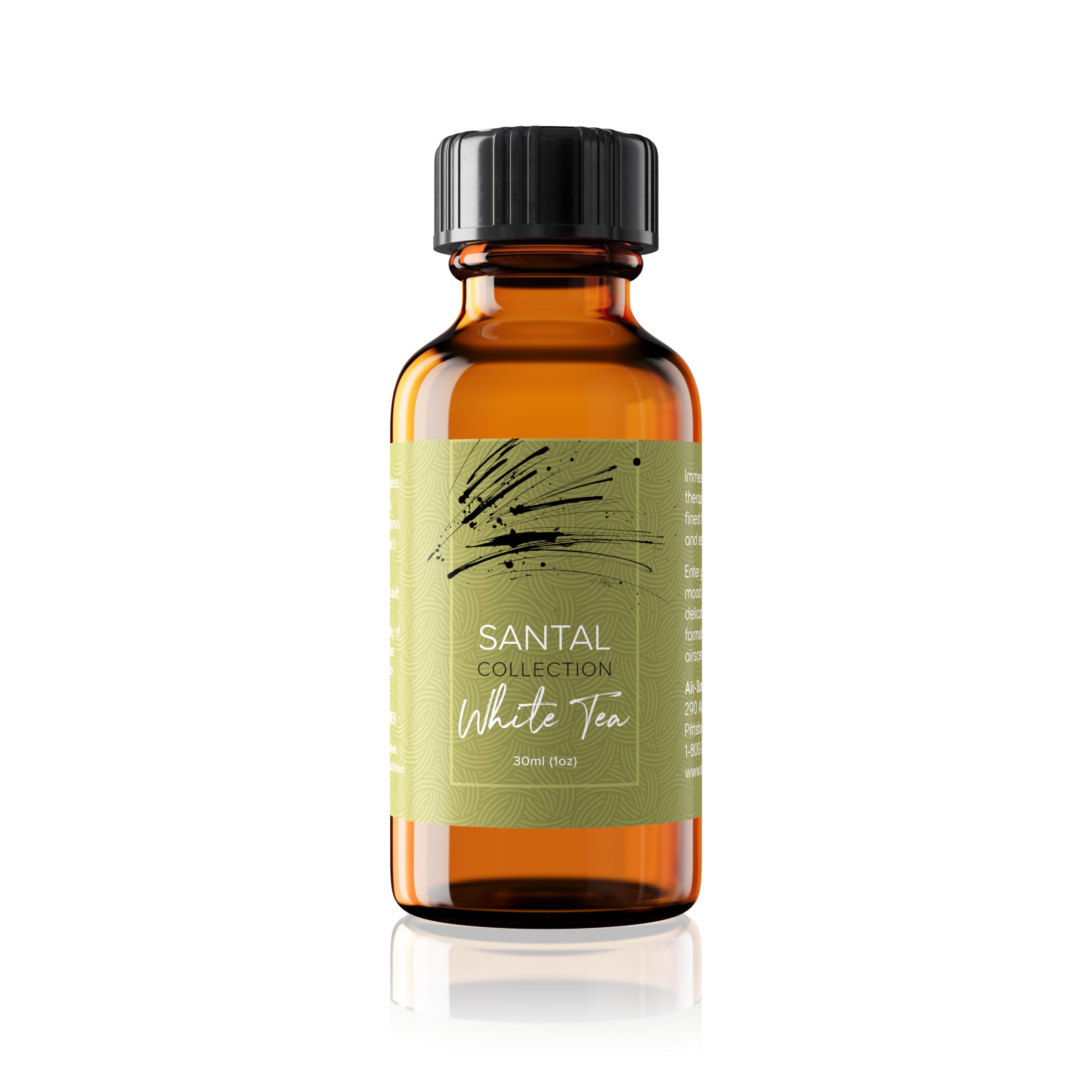 Santal White Tea Diffuser Oil - Air-Scent Aroma and Essential Oil Blend for Aromatherapy Diffusers - 30 Milliliter