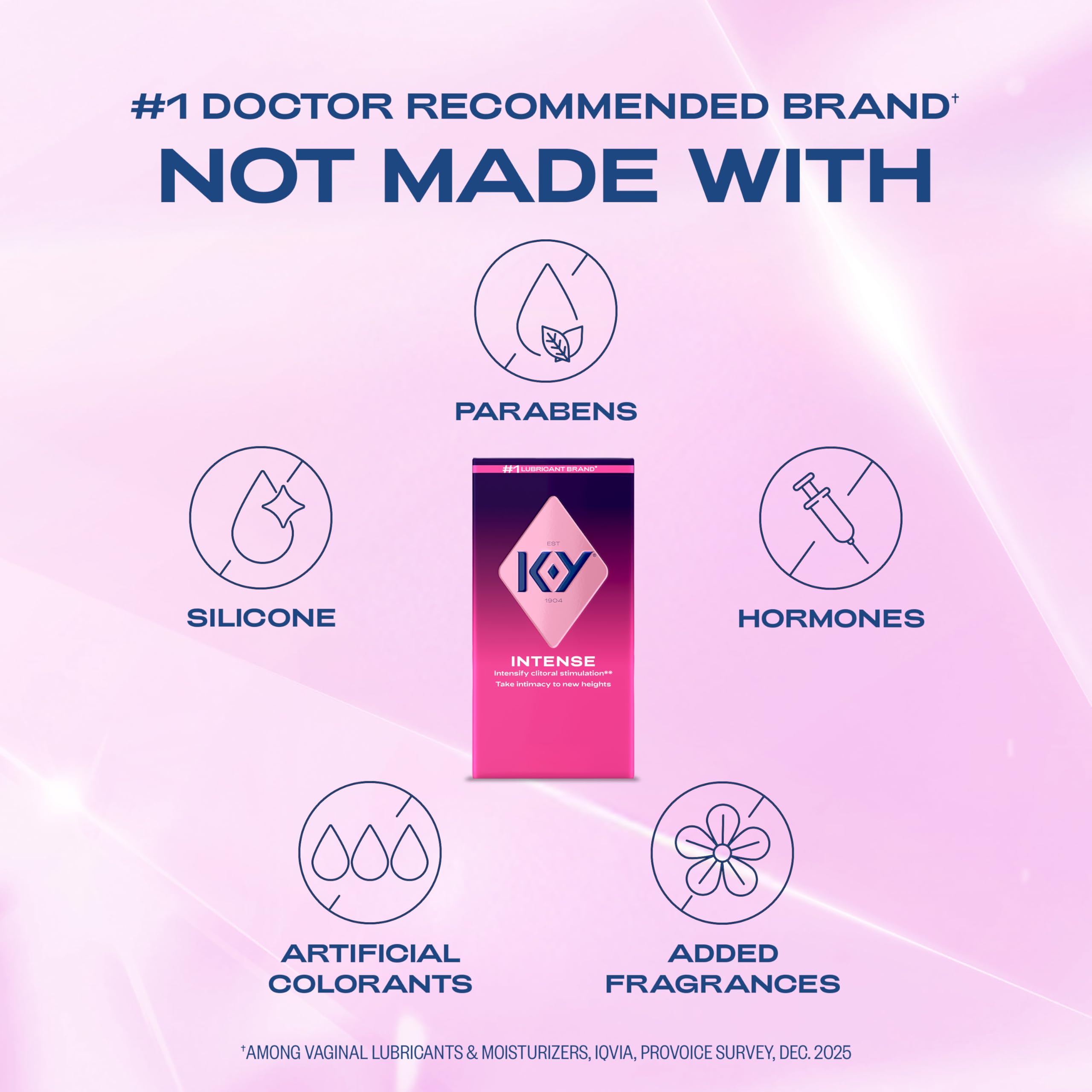 K-Y Intense 0.34 fl oz Adult Toy Friendly Female Pleasure Gel, Arousal Stimulant for Women, Couples Massage Enhancer, Tingling Cooling & Warming, Hormone & Paraben Free, Latex Condom Compatible