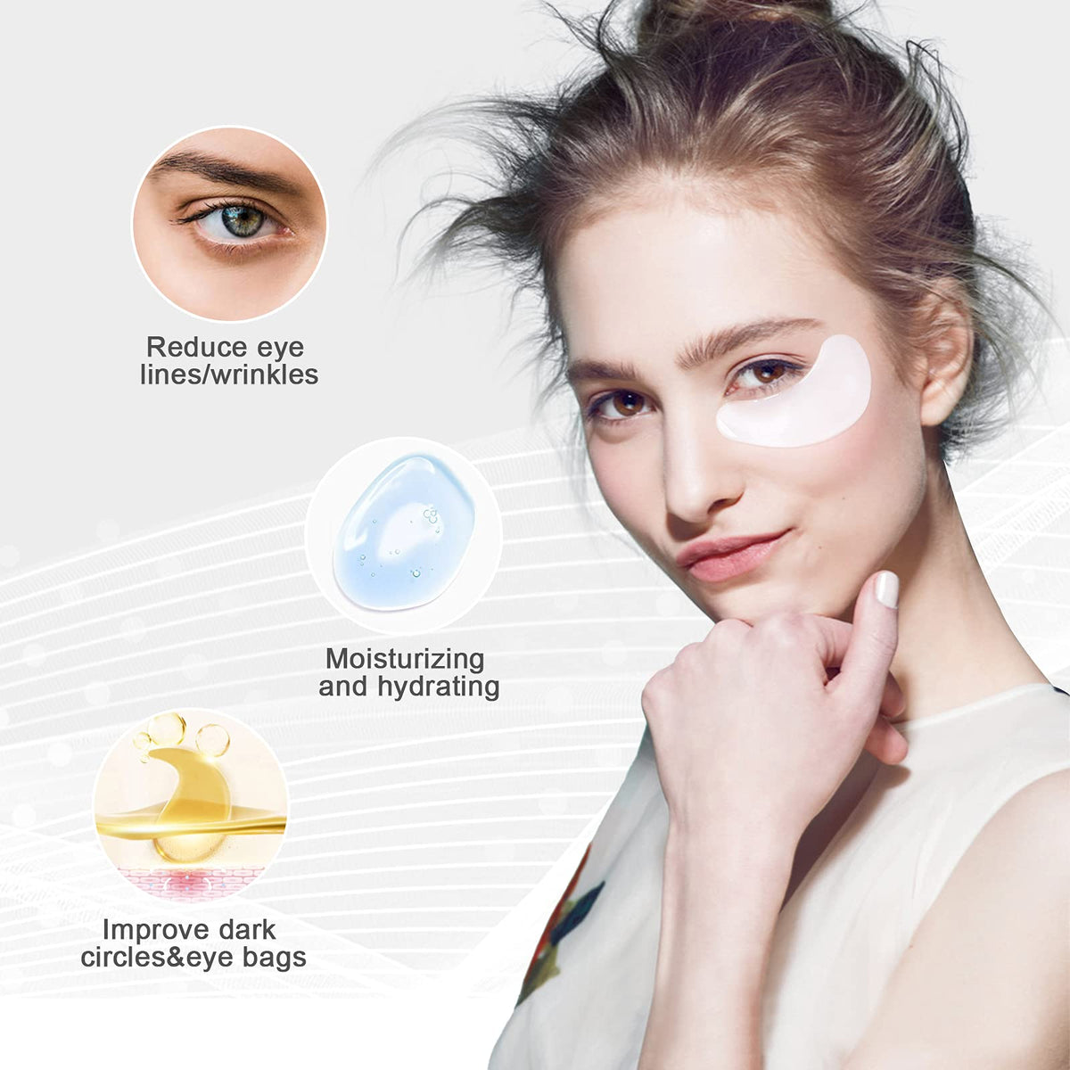Permotary Crystal Collagen Eye Pads - Deep Hydration (30 Pairs)