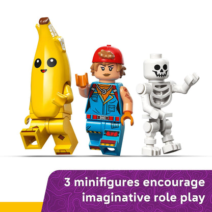 LEGO Fortnite Peely & Sparkplug’s Camp Kids Toy - Pretend Play and Video Game Building Set for Girls & Boys, Ages 7+ - Fortnite Toy Figures Peely, Sparkplug, & More - Gift Idea for Birthdays - 77075