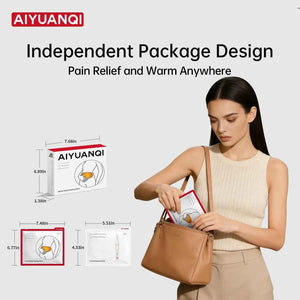 AIYUANQI 3PCS Menstrual Cramps Herbal Heating Patches for Pain Relief, Self-Heating Mugwort Patches, Full Abdomen Cover and Skin-friendly Comfortable, Rapid Heating and Keep Warm, Ideal Gift for Women