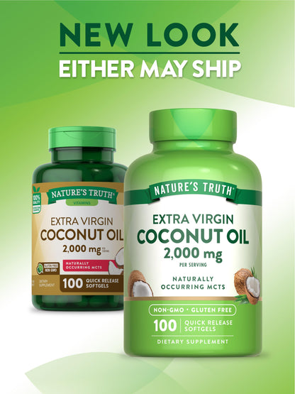 Nature's Truth Coconut Oil Supplement | 100 Softgels