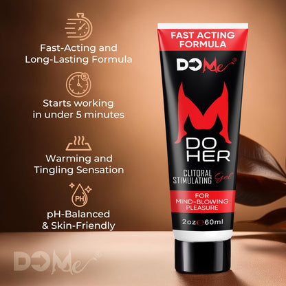 Do Her Female Arousal Gel – Clitoral Sensation Enhancer – Intense Intimate Gel for Heightened Pleasure – Plant-Based Formula for Women and Couples 2 oz