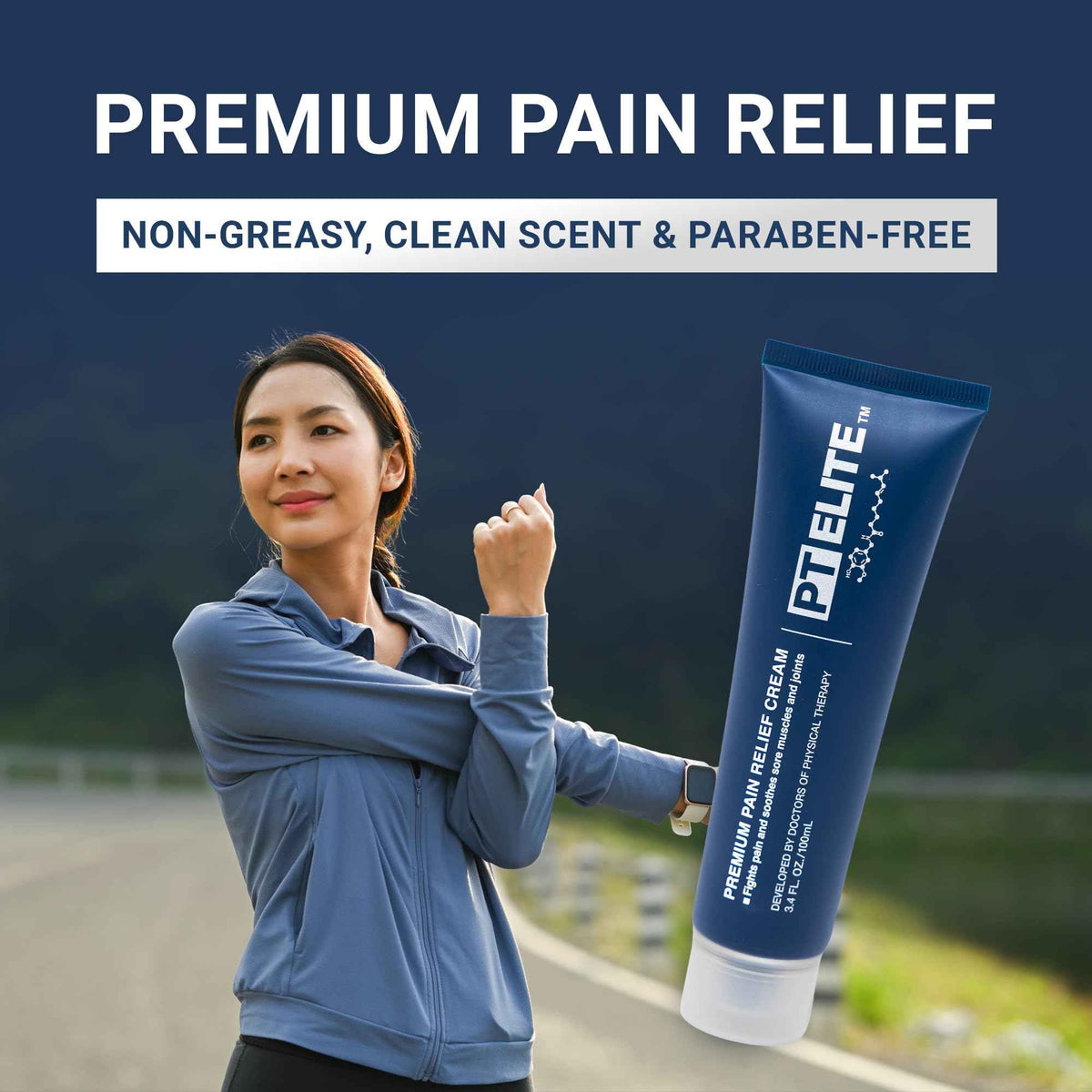 PT Elite Premium Pain Relief Cream, with Capsaicin, Menthol & Arnica, Arthritis, Knee, & Back Pain Relief, Soothes Sore Muscles & Joints, Reduces Stiffness, Non-Greasy, Topical Analgesic, 3.4 oz
