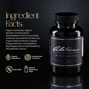 Alitura Revitalize – Organic Ashwagandha & Turmeric Supplement – Natural Energy, Mood & Recovery Support for Men & Women – Adaptogenic Herbs for Daily Wellness – 60 Capsules Alitura buy supplements Au