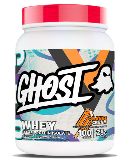 GHOST Clear Whey Isolate Protein Powder, Blue Raspberry - 1.4 LB Tub, 25G of Whey Protein - Post Workout Drink for Muscle Gain & Recovery - Sugar Free, Soy Free & Zero Fat, 20 Servings