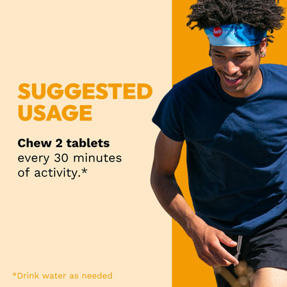 SaltStick Electrolyte FastChews Chewable Tablets, Lemon Lime, 120 count, 12 packets of 10 tablets each
