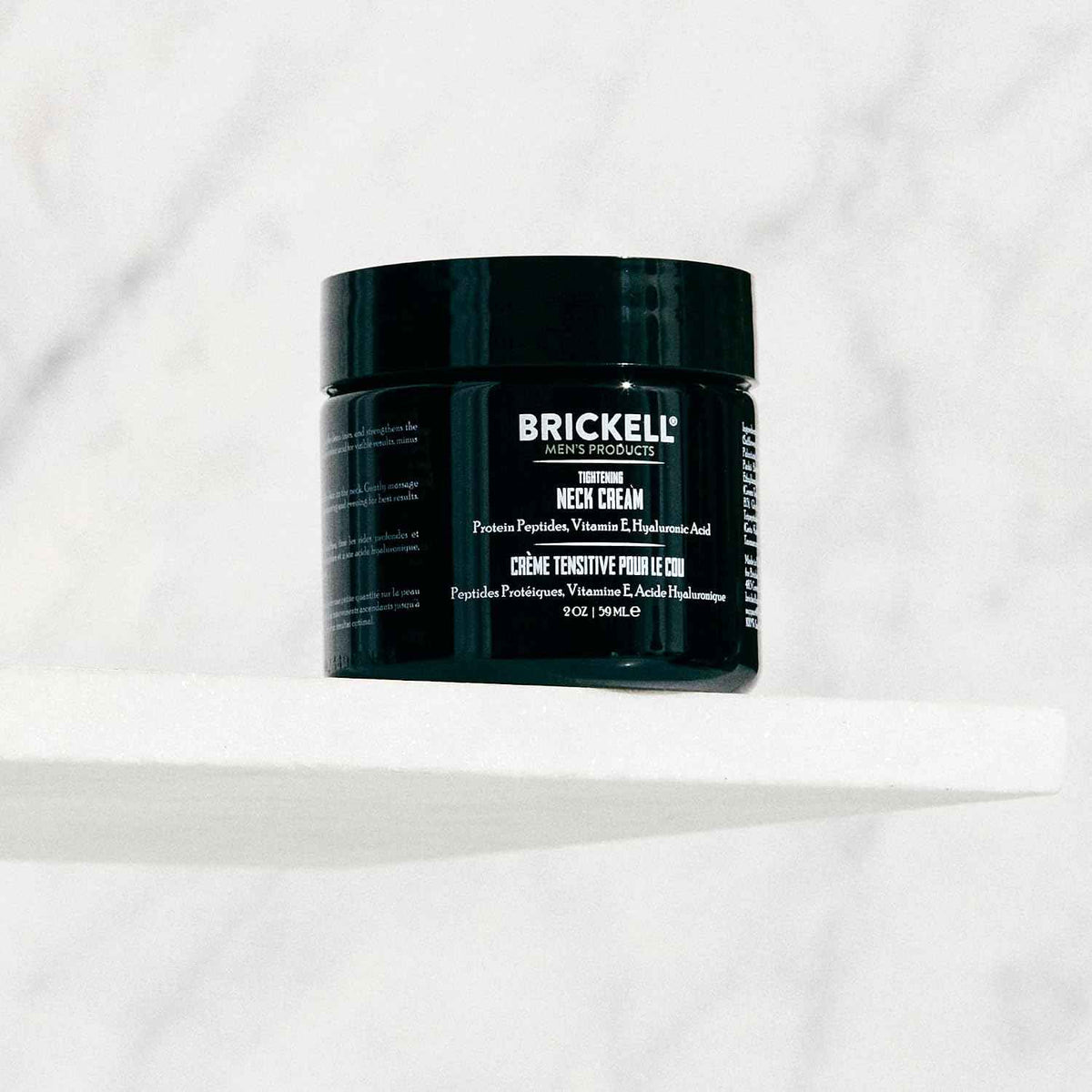 Brickell Men's Tightening Neck Cream For Men, Neck Cream For Tightening and Firming, Anti Wrinkle Cream, With Peptides, Niacinamide, and Hyaluronic Acid, 2 Ounce, Unscented