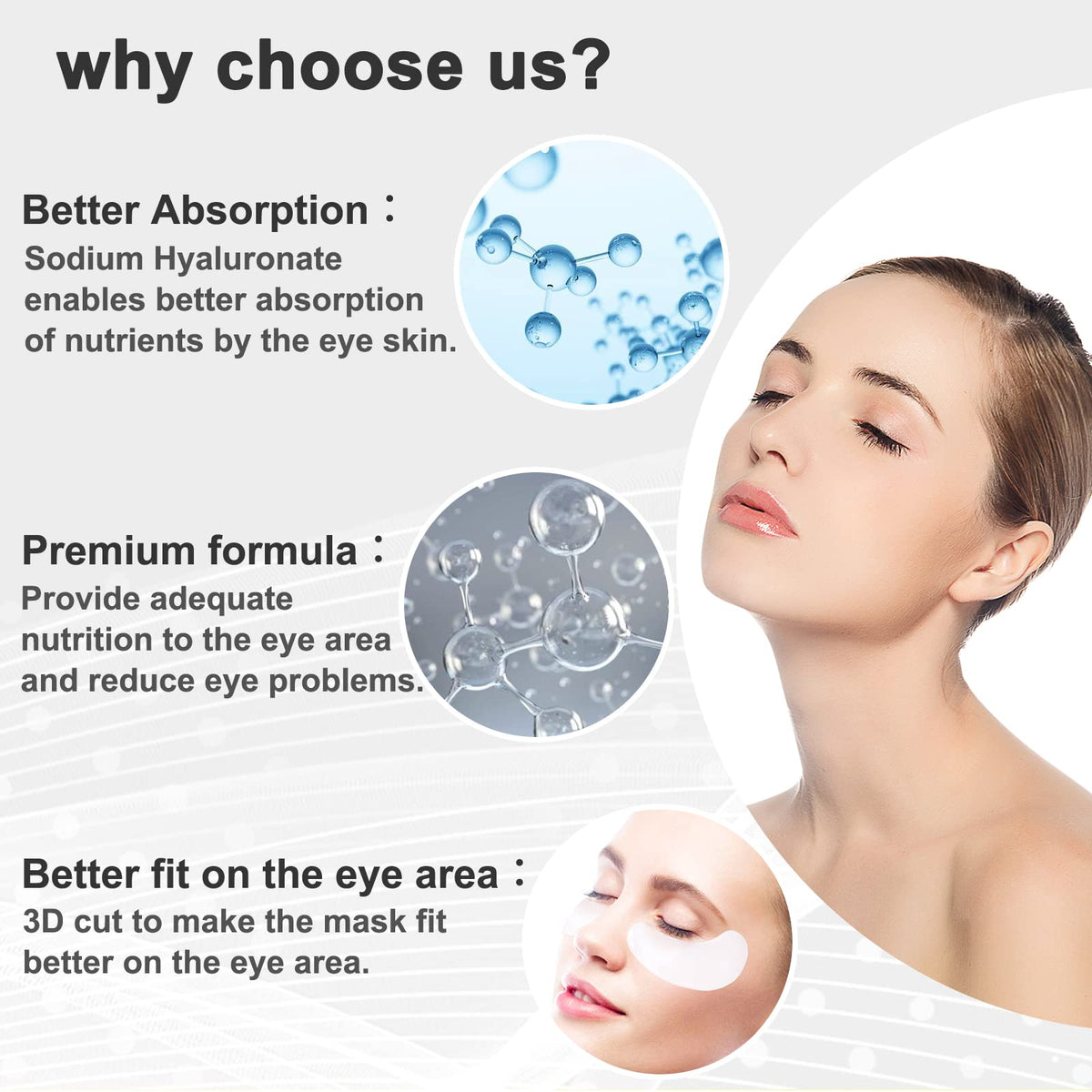 Permotary Crystal Collagen Eye Pads - Deep Hydration (30 Pairs)