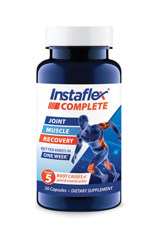 Instaflex Complete Joint Supplement - Joint, Muscle, and Recovery Supplement, Turmeric, Collagen Peptides, Hyaluronic Acid, Fast Joint Relief in 7 Days - NO Glucosamine or Chondroitin - 30 Count