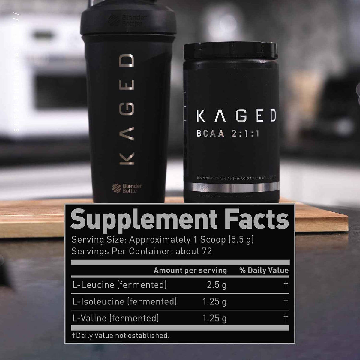 Kaged BCAA and L-Glutamine Powder Bundle - Vegan, Unflavored, Muscle Recovery Support