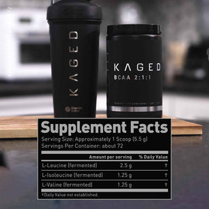 Kaged BCAA and L-Glutamine Powder Bundle - Vegan, Unflavored, Muscle Recovery Support