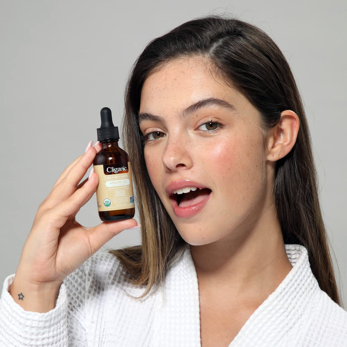 Cliganic USDA Organic Argan Oil, 100% Pure | for Hair, Face & Skin | Natural Cold Pressed Carrier Oil