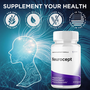 Neurocept Capsules, Official Neurocept Brain Supplement Pills with All Natural Ingredients, Advanced Formula Support Pills with Maximum Strength Premium Vitamins for Women and Men (60 Capsules) SyvorBuy Supplements Australia