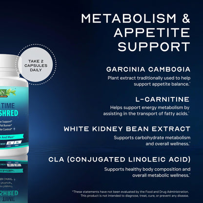 Weight Loss Pill Night Time Sleep Shred Fast Fat Burner, Appetite Suppressant Aid Carb Blocker Metabolism Booster Support Supplement for Women Men with Melatonin White Kidney Bean Ashwagandha 60 Caps