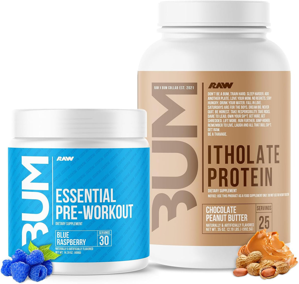 RAW Whey Isolate Protein Powder & Essential Pre-Workout Bundle