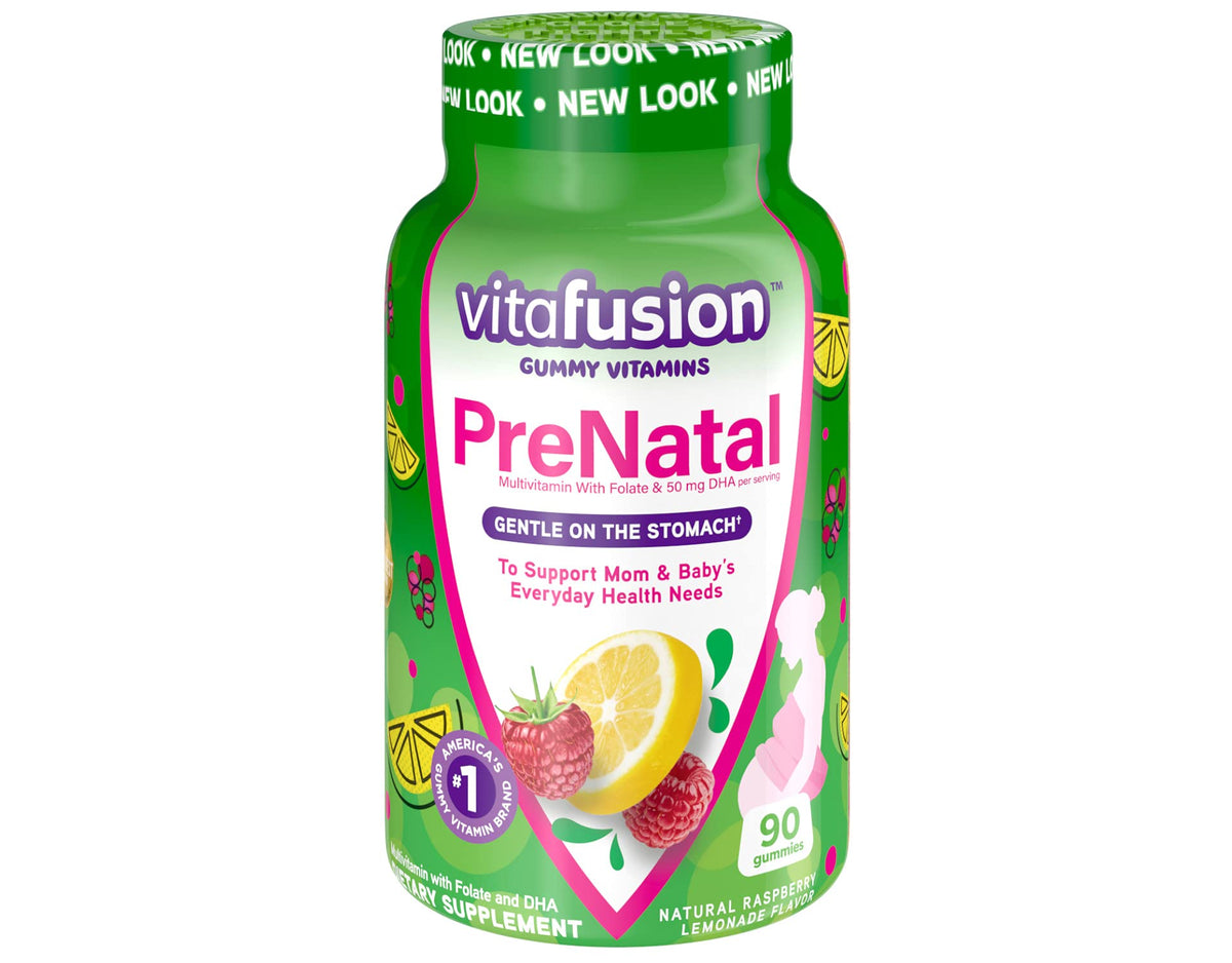 Vitafusion Prenatal, Gummy Vitamins AcdTaH, 5Pack (90 Count)