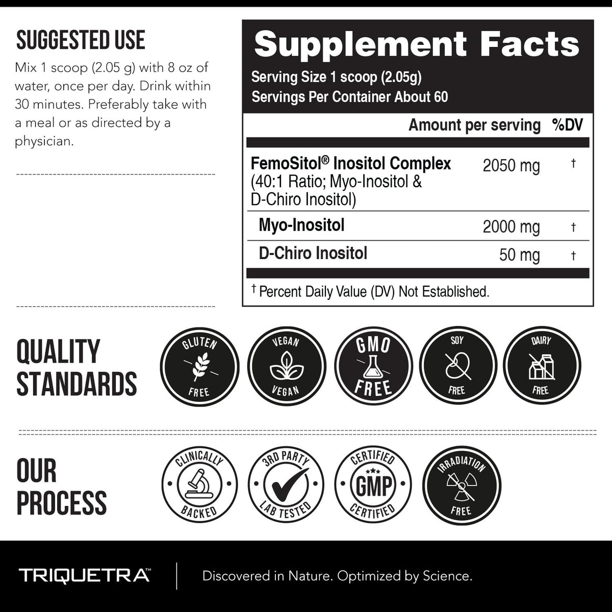 Femositol Myo-Inositol & D-Chiro Inositol Complex Supplement - Clinically Validated 40:1 Ratio (Vitamin B8) - Hormonal Balance & Healthy Ovarian Function Support (90 Capsules - 30 Servings)