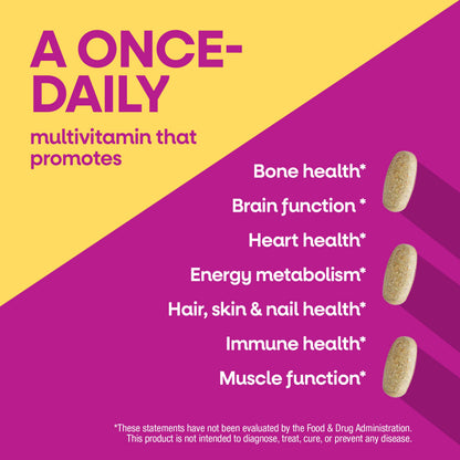 Nature's Way Alive! Ultra Potency Multivitamin for Women 50 Plus, Complete High Potency Formula with Vitamin D3, C, E, Methylated B12, Supports, Heart, Brain, and Bone Health*, 150 Tablets