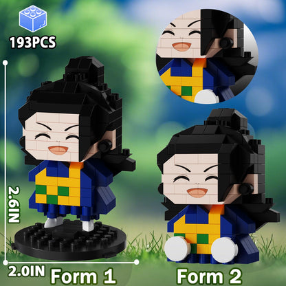 5 JJK Jujutsu Battle Figures Building Blocks Set, 2IN1 Sitting&Standing Cute Popular Spell Kaisen Characters Brick Micro Headz, Japanese Manga Merch Ideal Valentine's Day Gift for Adult Teen 961PCS