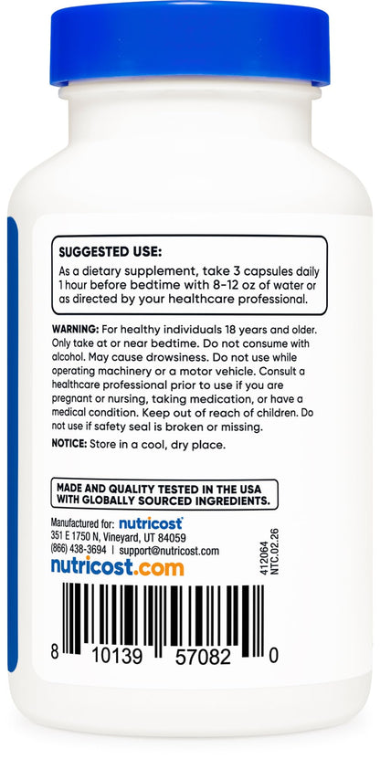 Nutricost Sleep Aid Complex 1330mg Serving (90 Capsules) - 30 Servings