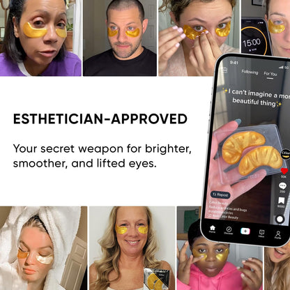Celor Under Eye Patches (20 Pairs / 40 Patches) – Trial Size Collagen & Amino Acid Eye Masks for Dark Circles & Puffiness | Travel-Friendly | USA Tested
