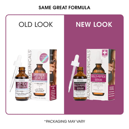 Advanced Clinicals Multi Peptides Serum – Collagen Support & Hydration (52ml x 2)