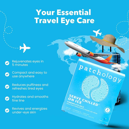 Patchology Iced Cooling Under Eye Mask Patches – Peptides, Cloudberry Oil & Bakuchiol – Firming Hydrating Eye Gels for Fine Lines, Puffiness & Dark Circles – 5 Pairs