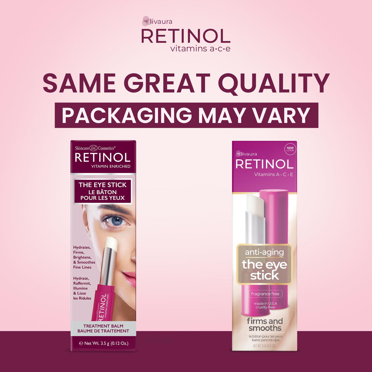 LIVAURA Retinol Anti-Aging Eye Stick – Vitamin A, C & E Recovery Balm