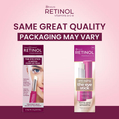 LIVAURA Retinol Anti-Aging Eye Stick – Vitamin A, C & E Recovery Balm